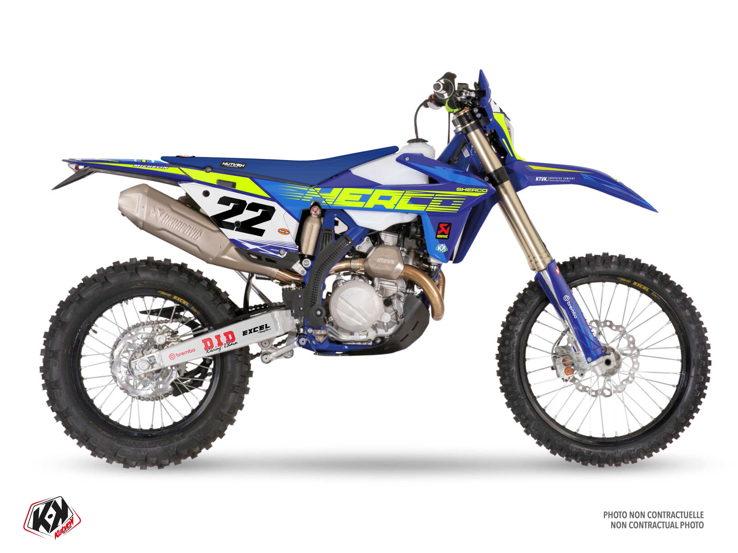 sherco dirt bike origin k26  graphic kit blue