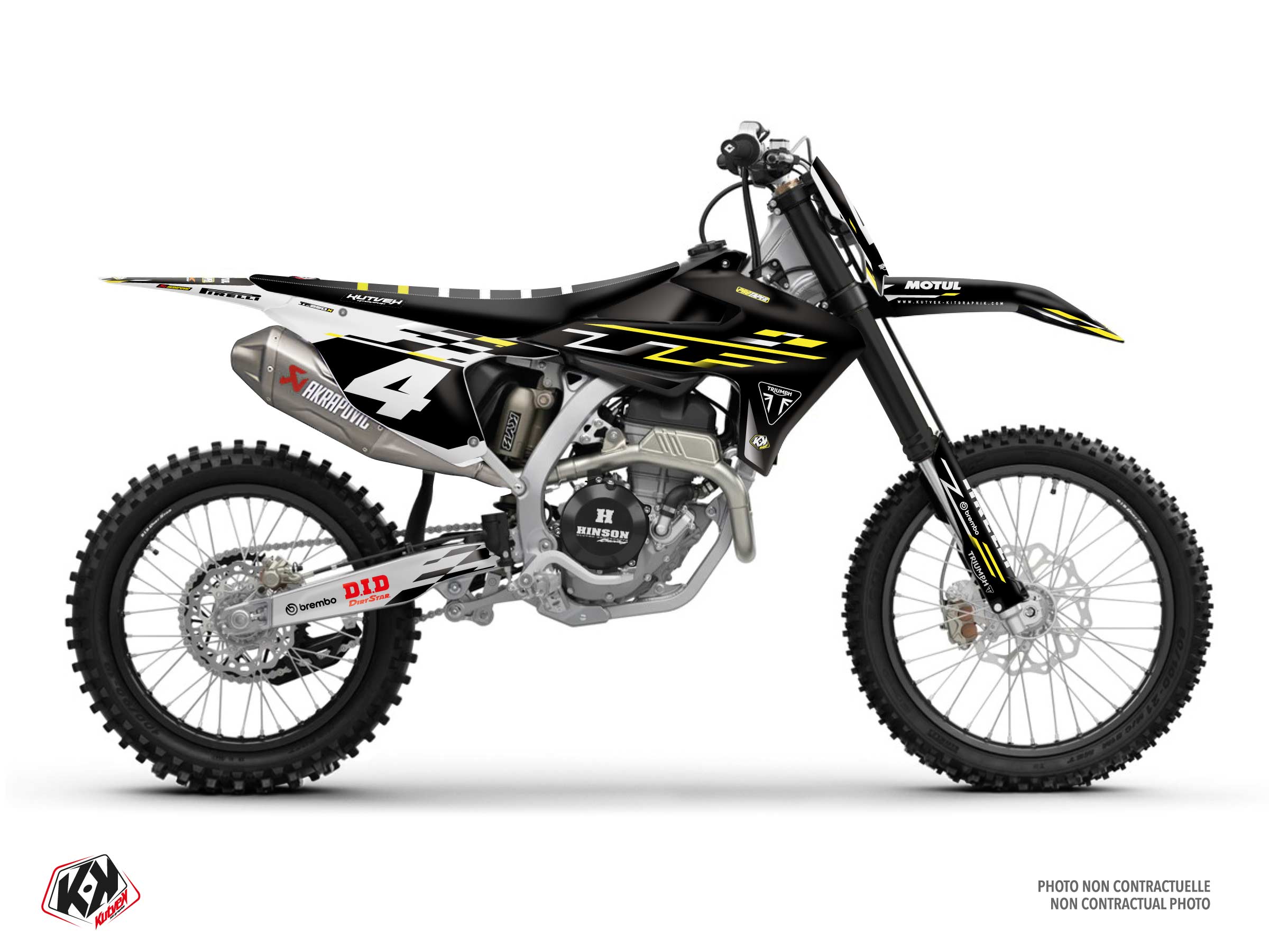 triumph dirt bike origin k26  graphic kit black