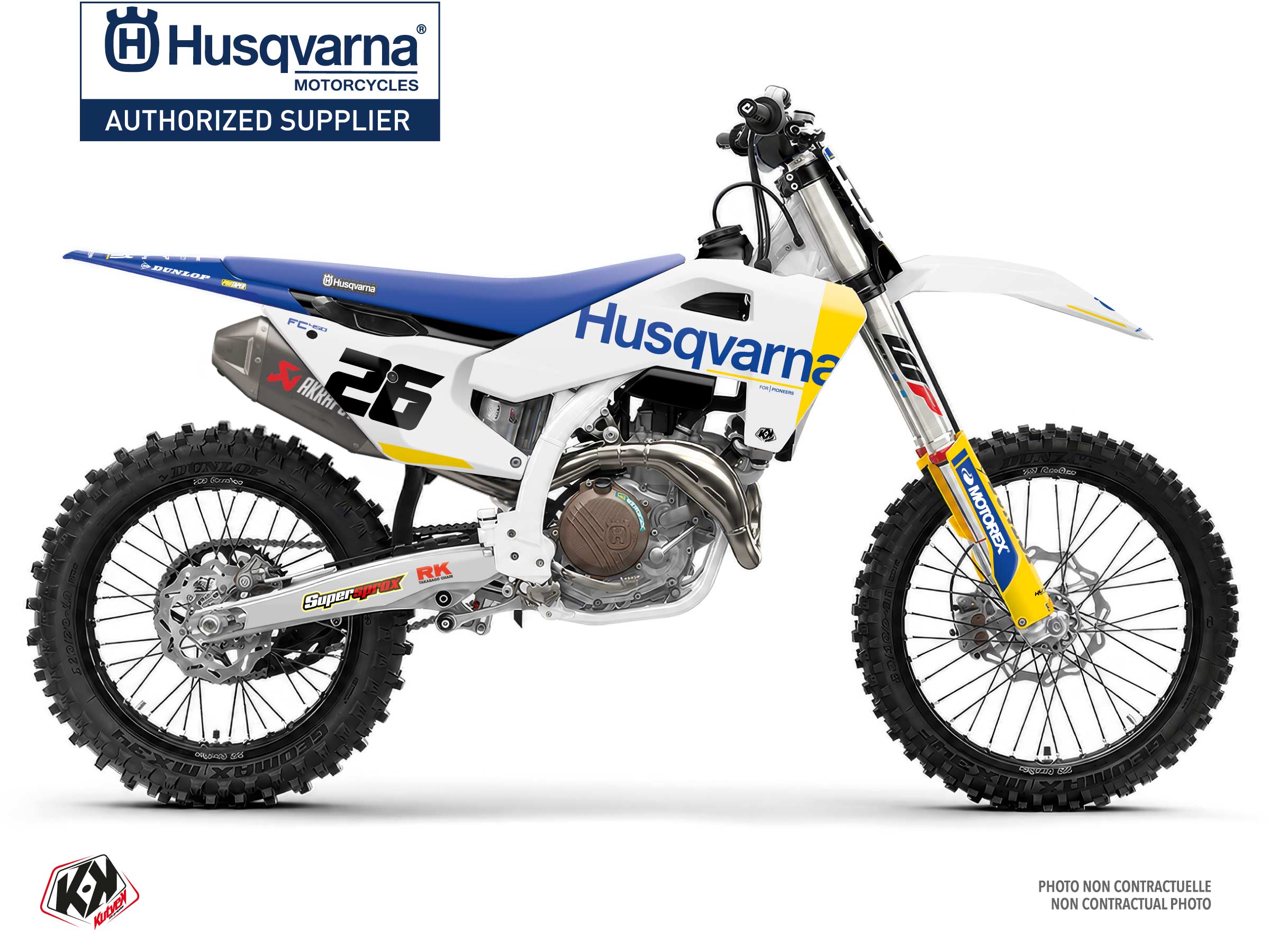 husqvarna dirt bike origin k27  graphic kit white