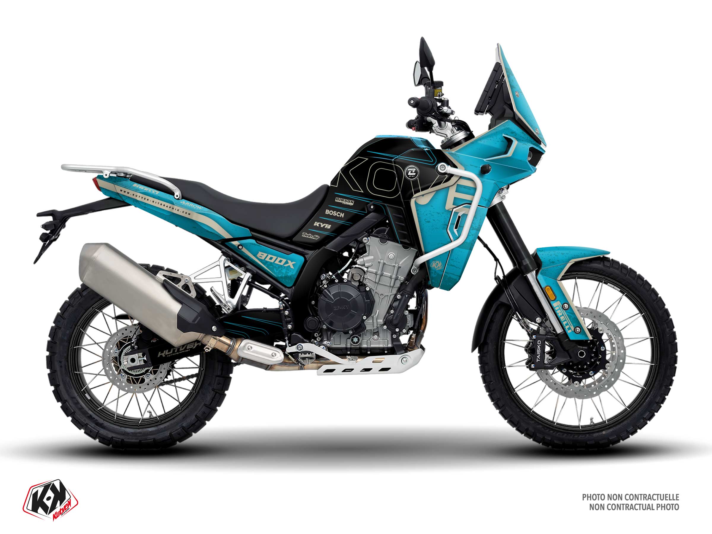 kit déco moto kove outride bleu 