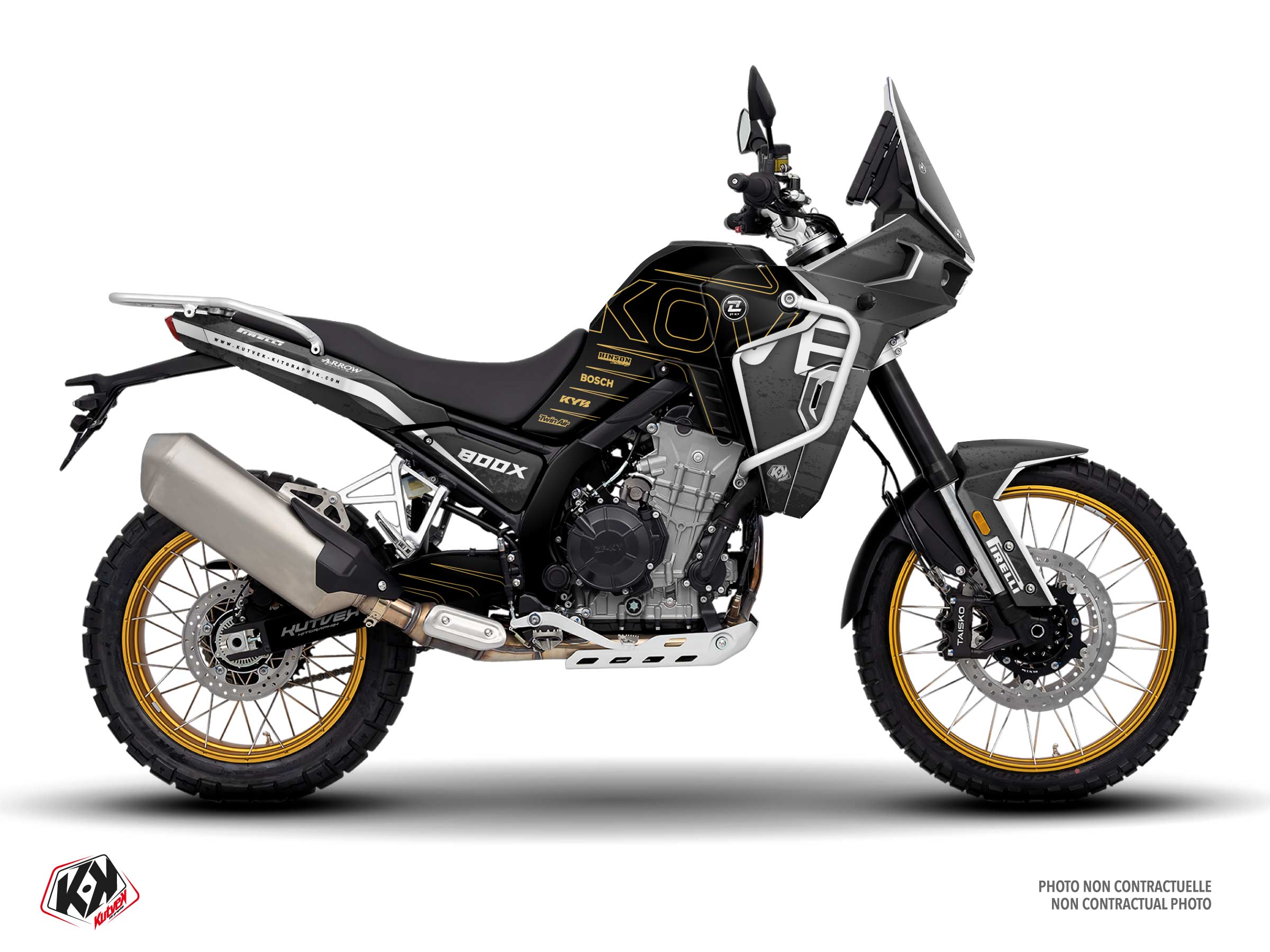 kit déco moto kove outride gris 