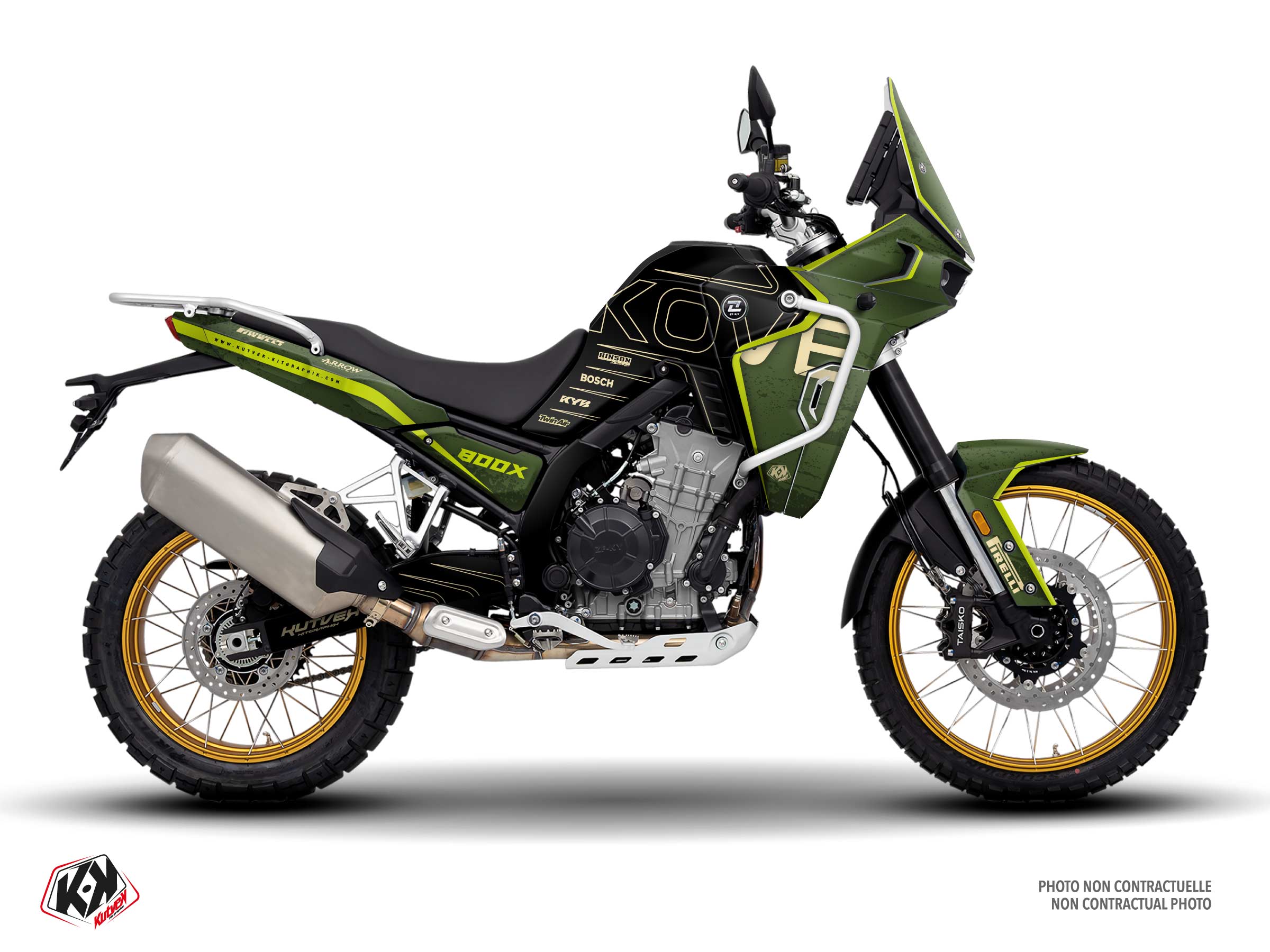 kove street bike outride  graphic kit green