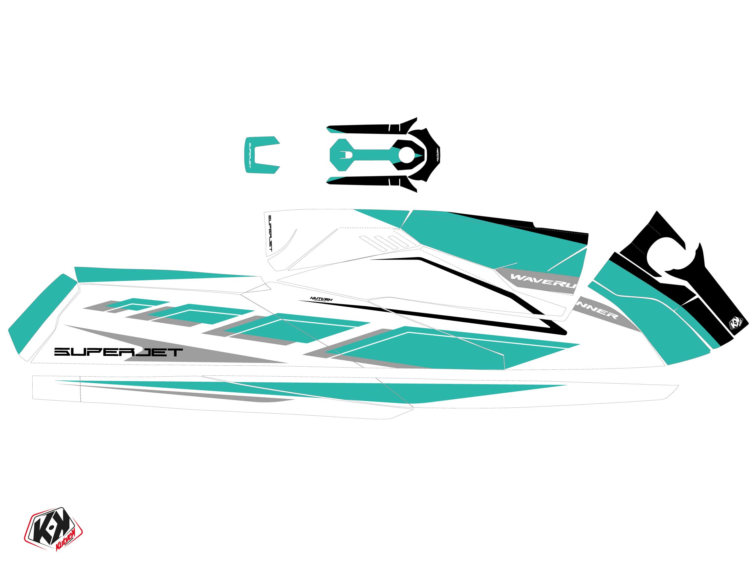 Kit Déco Jet-Ski PERF Yamaha Superjet 2021 Turquoise