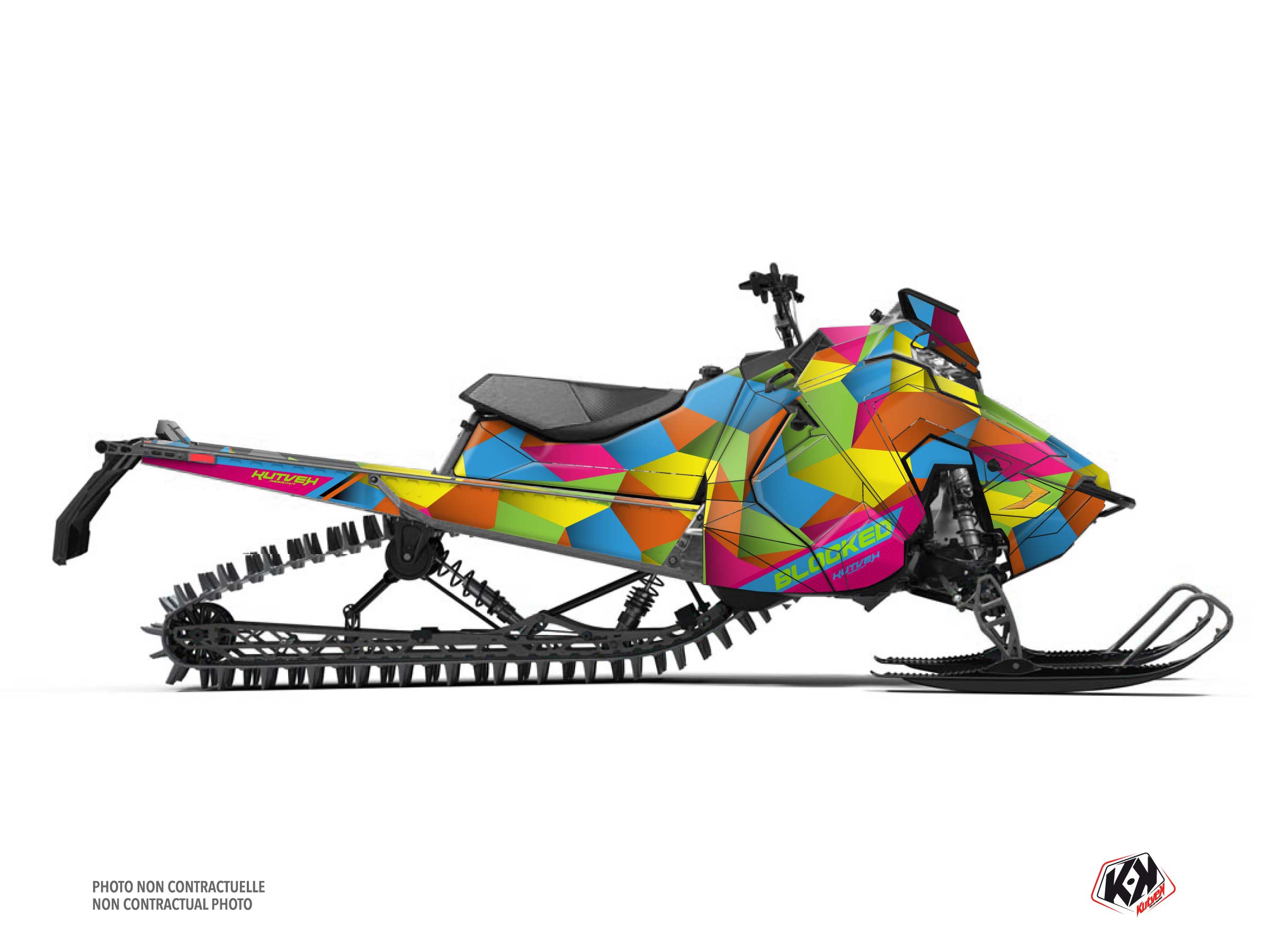 polaris snowmobile blocked  graphic kit colors