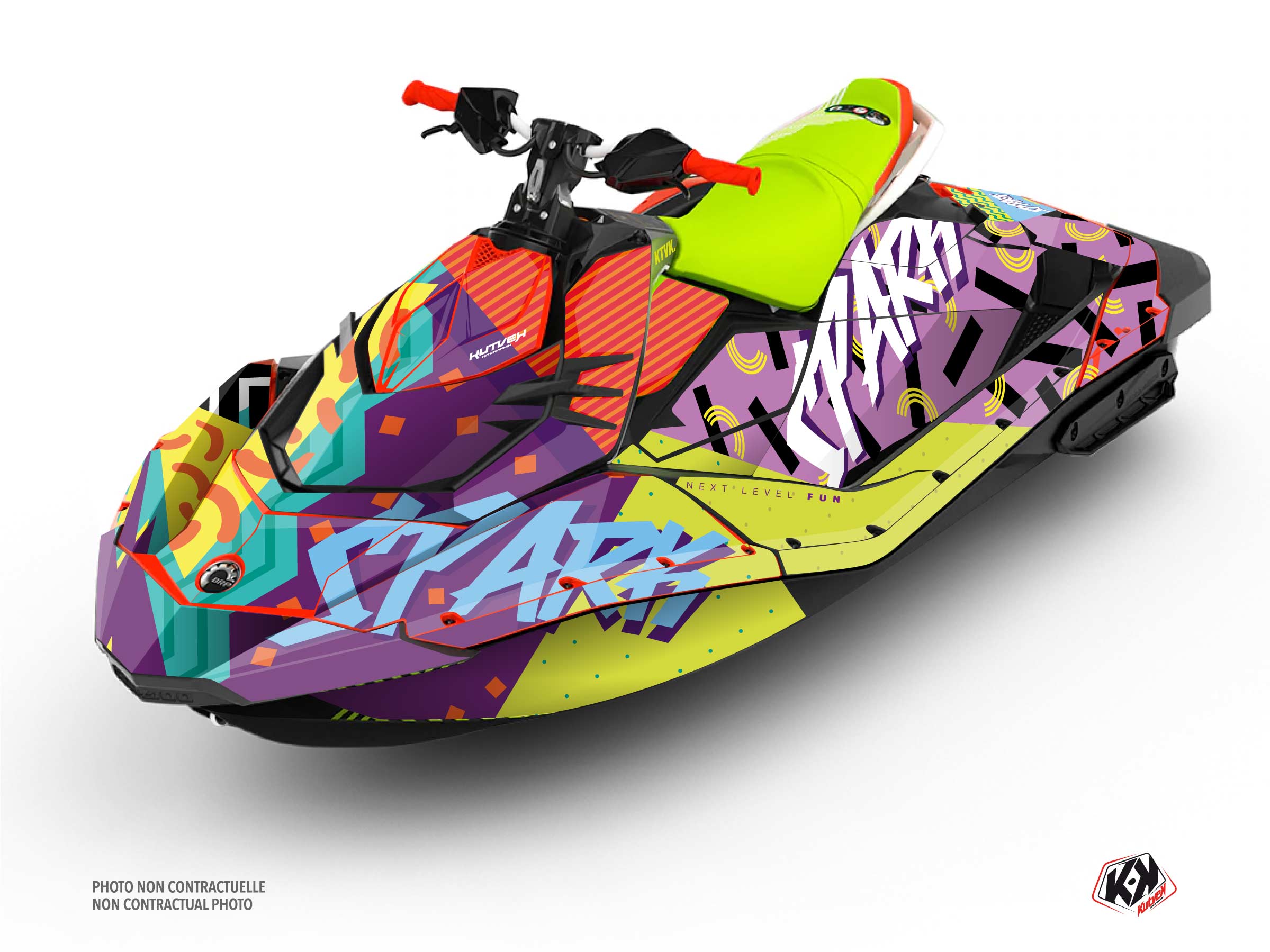 Seadoo Spark Jet-Ski Pop Graphic Kit Colors Full