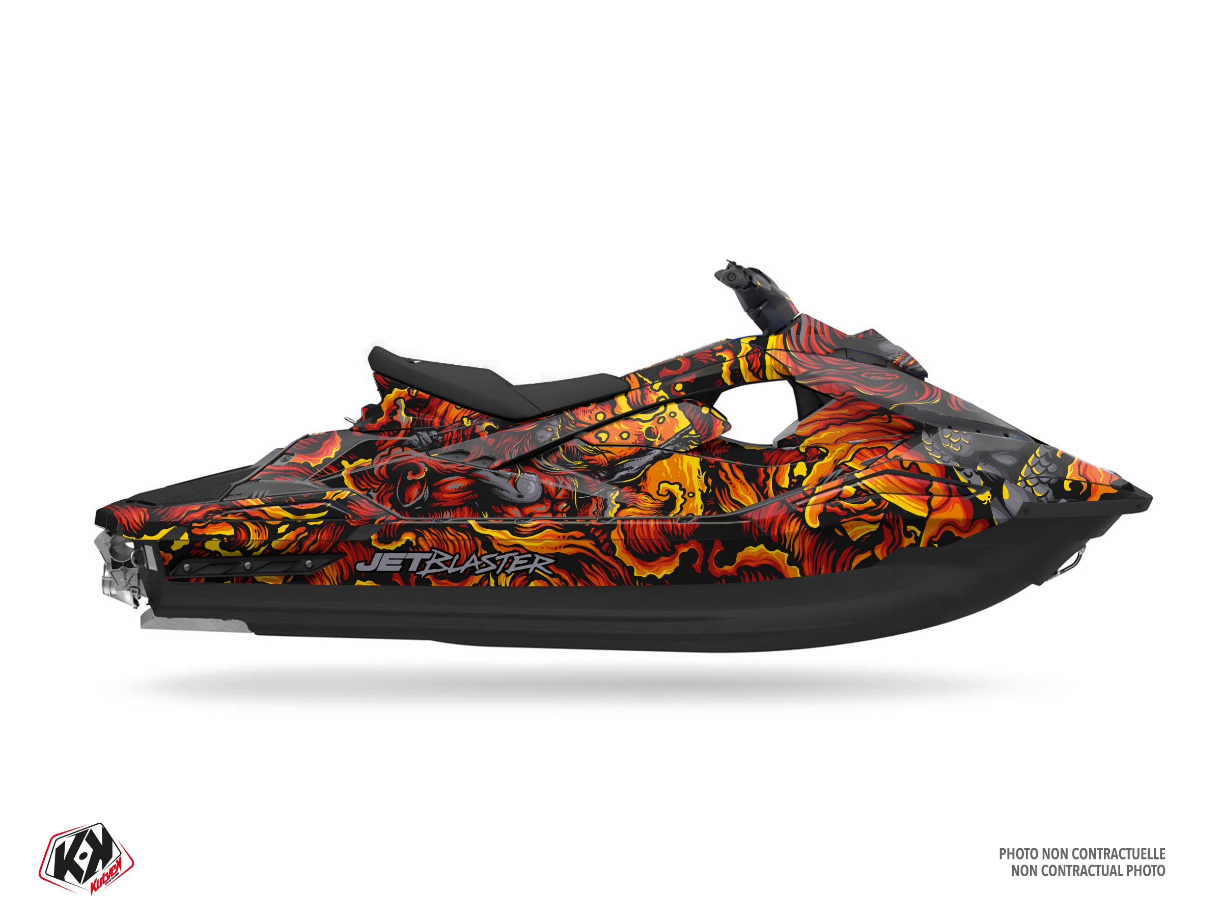 yamaha jet-ski poseidon  graphic kit grey-red