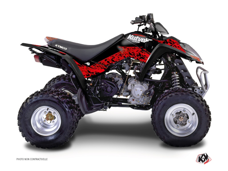 Kymco 300 MAXXER ATV Predator Graphic Kit Red Black