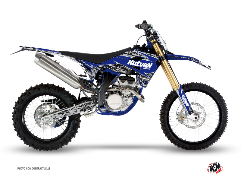 sherco dirt bike predator  graphic kit black-blue