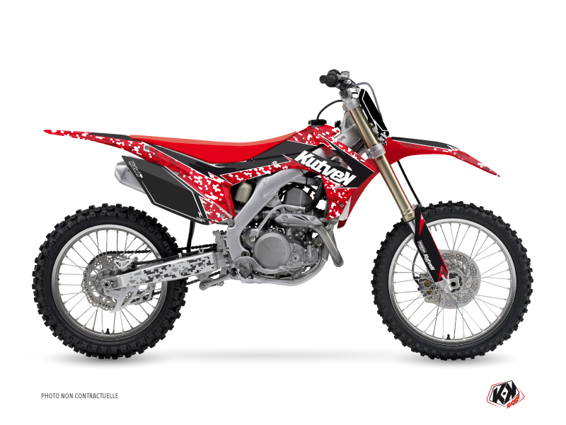kit déco motocross honda predator rouge 