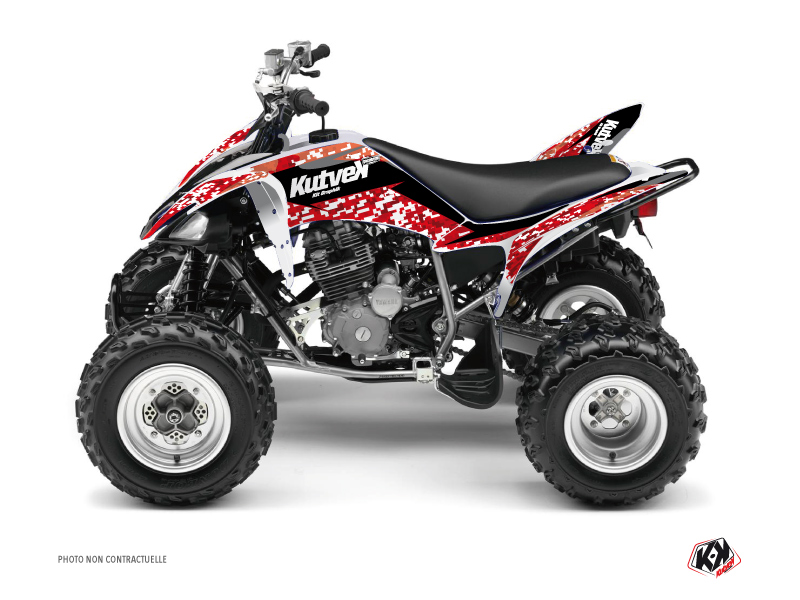 Yamaha 250 Raptor ATV Predator Graphic Kit Red