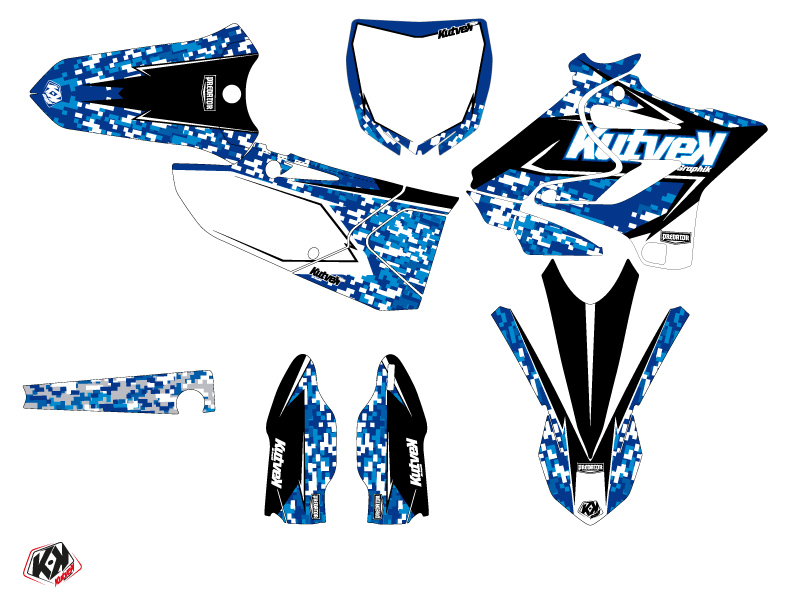 Yamaha 250 YZ Dirt Bike Predator Graphic Kit Blue