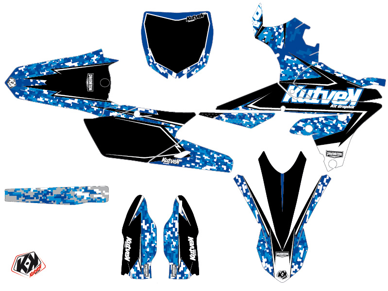 Yamaha 250 YZF Dirt Bike Predator Graphic Kit Blue