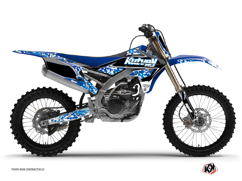 kit déco motocross yamaha predator bleu 