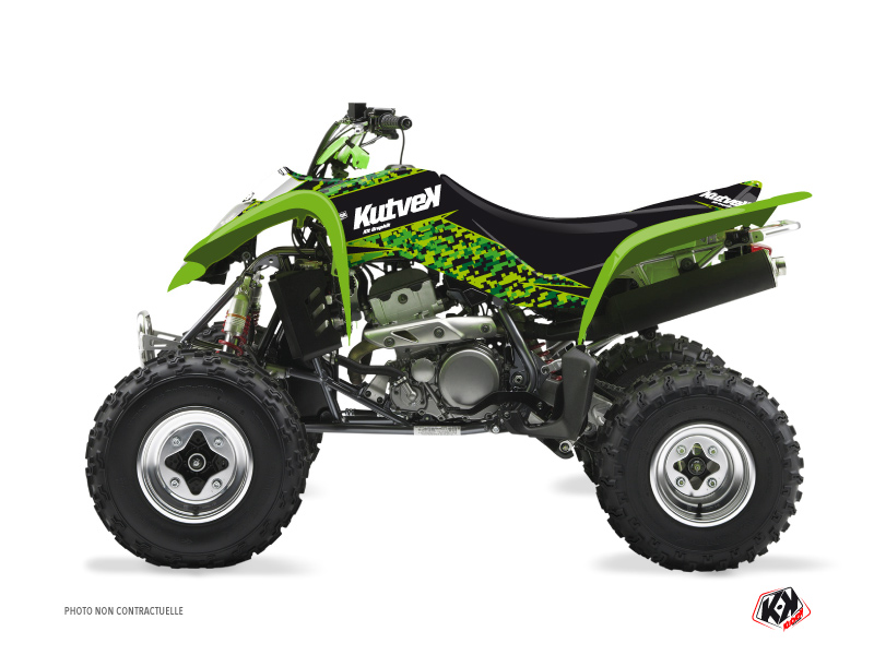 Kawasaki 400 KFX ATV Predator Graphic Kit Black Green