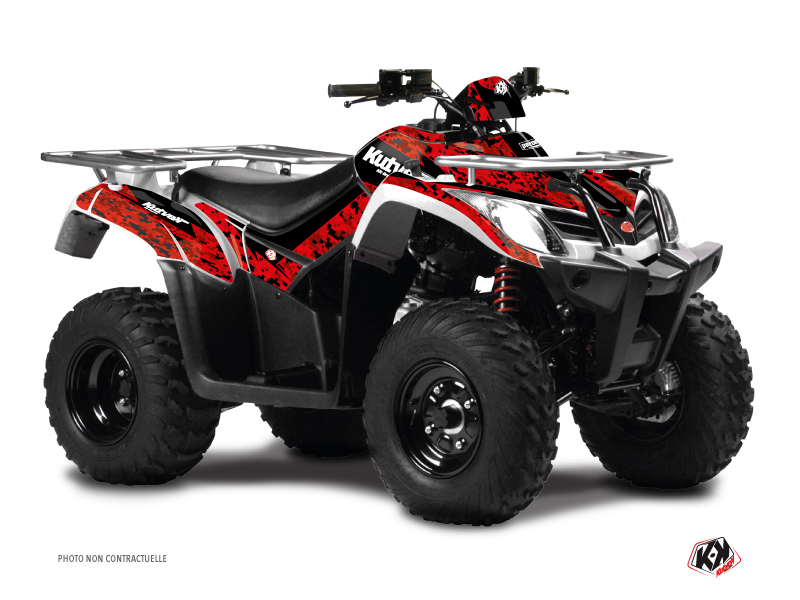 Kymco 400 MXU ATV Predator Graphic Kit Red Black