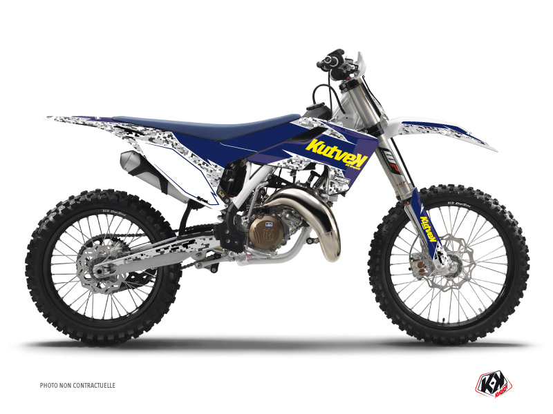 kit déco motocross husqvarna predator violet-jaune 