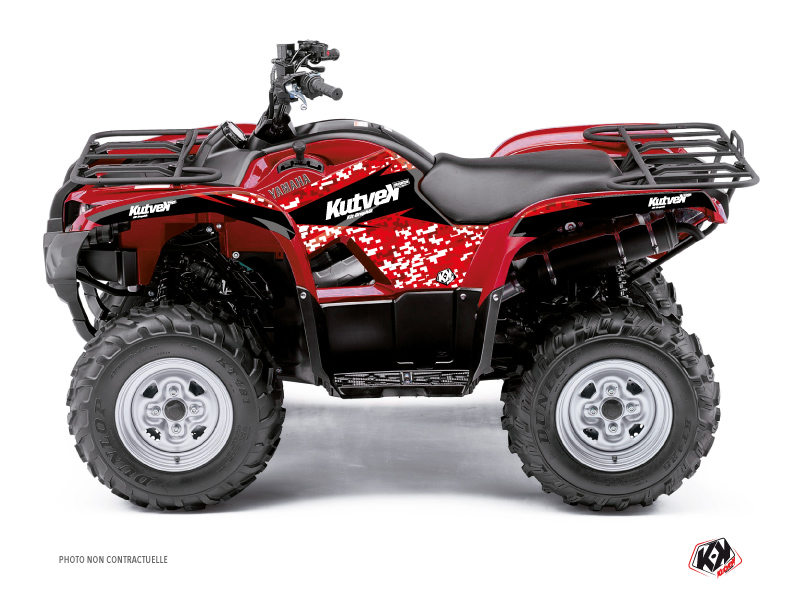Yamaha 450 Grizzly ATV Predator Graphic Kit Red