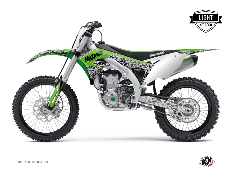 Kawasaki 450 KXF Dirt Bike Predator Graphic Kit Green LIGHT