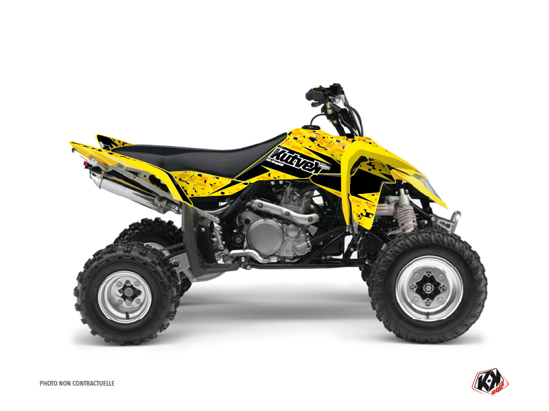 Suzuki 450 LTR ATV Predator Graphic Kit Black Yellow