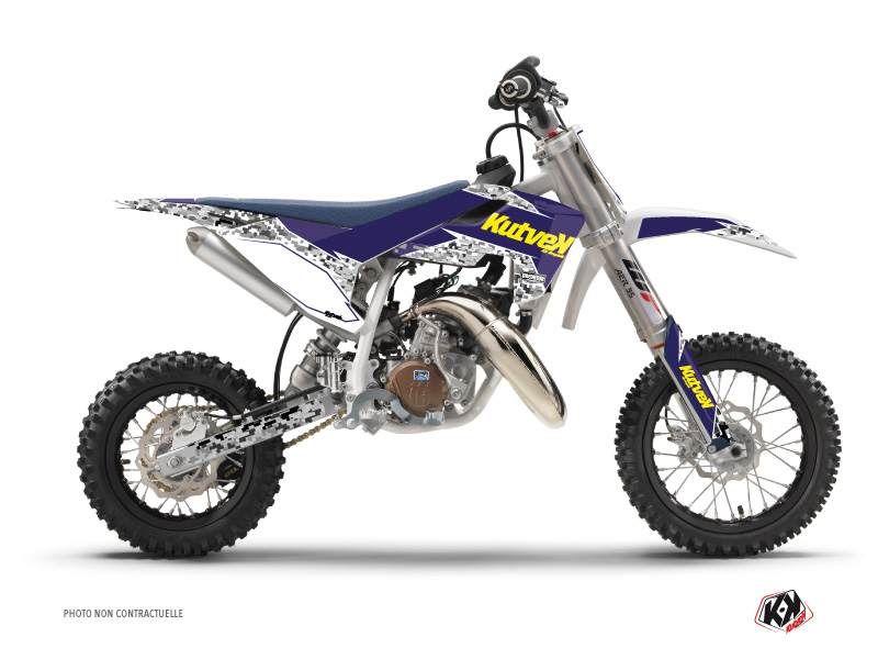 kit déco motocross husqvarna predator violet-jaune 