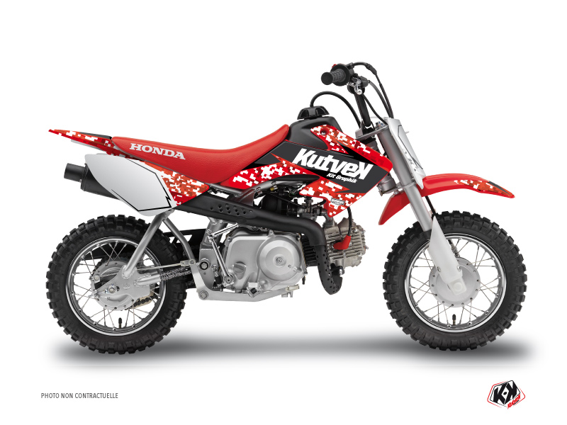 kit déco motocross honda predator rouge 
