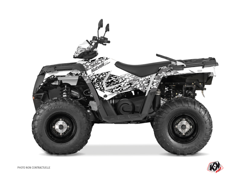 Polaris 570 Sportsman Touring ATV Predator Graphic Kit White