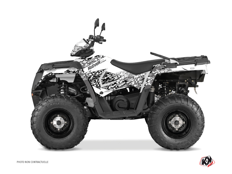 kit déco quad polaris predator blanc 