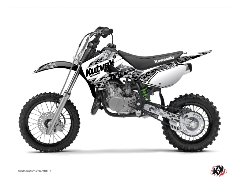 Kawasaki 65 KX Dirt Bike Predator Graphic Kit White