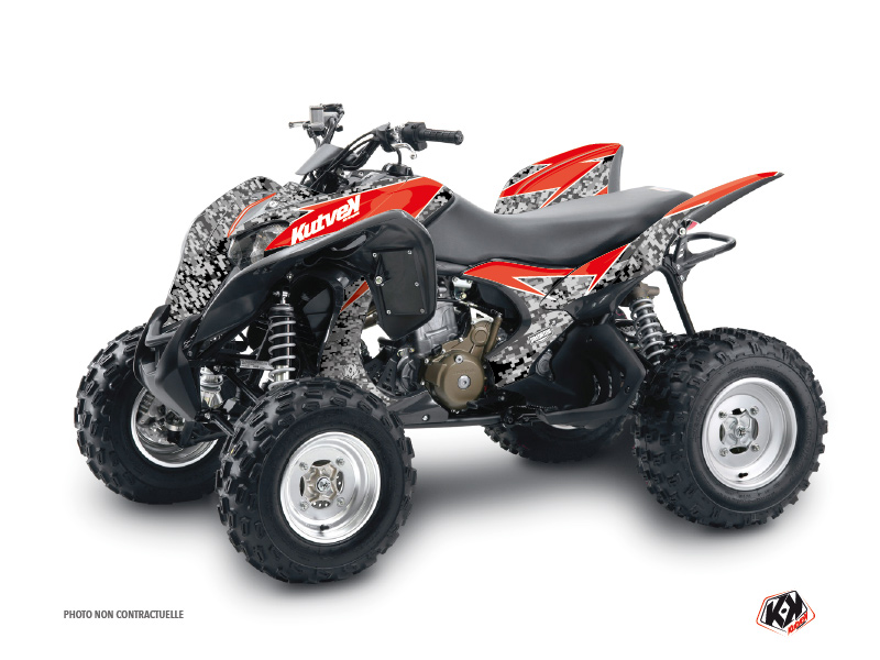 Honda 700 TRX ATV Predator Graphic Kit Black Red