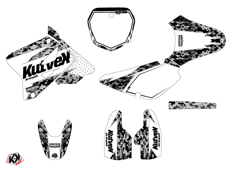 Suzuki 85 RM Dirt Bike Predator Graphic Kit White