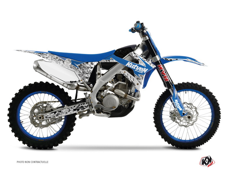 Kit Déco Moto Cross Predator TM EN 125 Bleu