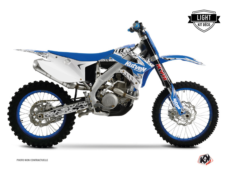 Kit Déco Moto Cross Predator TM EN 125 Bleu LIGHT