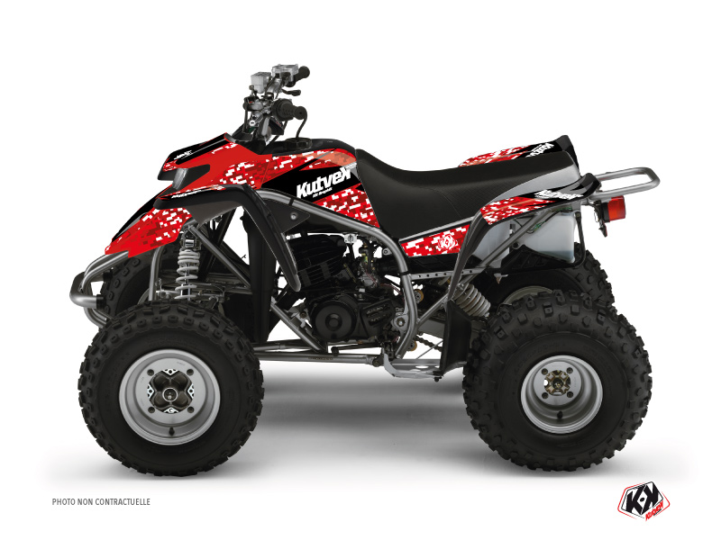 kit déco quad yamaha predator rouge 