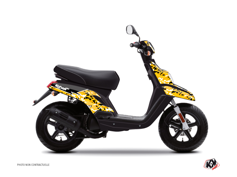 yamaha scooter predator  graphic kit black-yellow