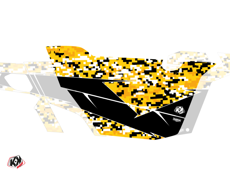 Kit Déco Portes Cabine Defender Predator Can Am Commander 2011-2017 Noir Jaune