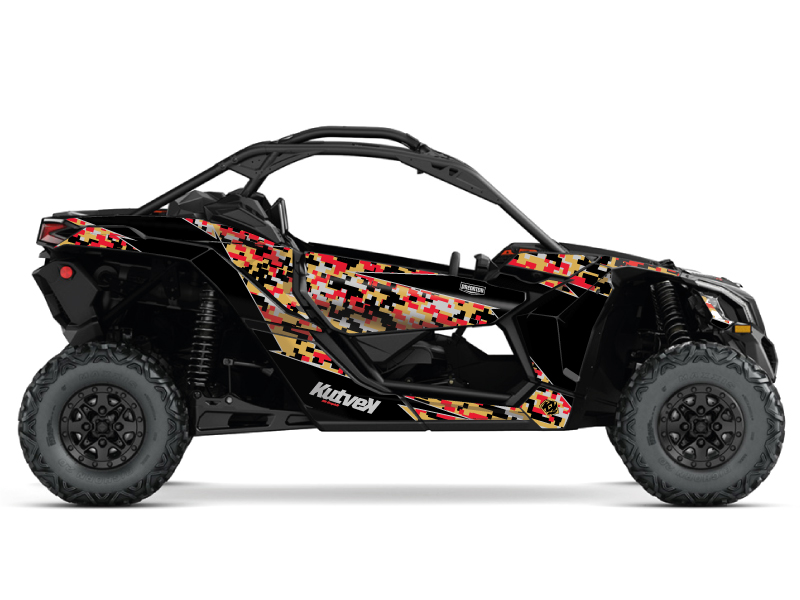 can-am utv predator  graphic kit gold