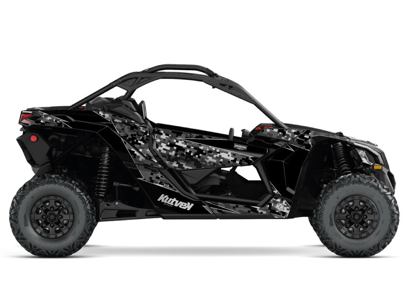 can-am utv predator  graphic kit black-grey