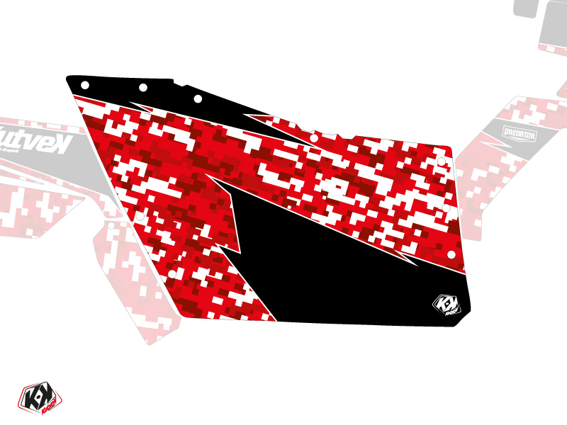 Kit Graphique Portes Origine Polaris Predator SSV Polaris RZR 570/800/900 2008-2014 Rouge