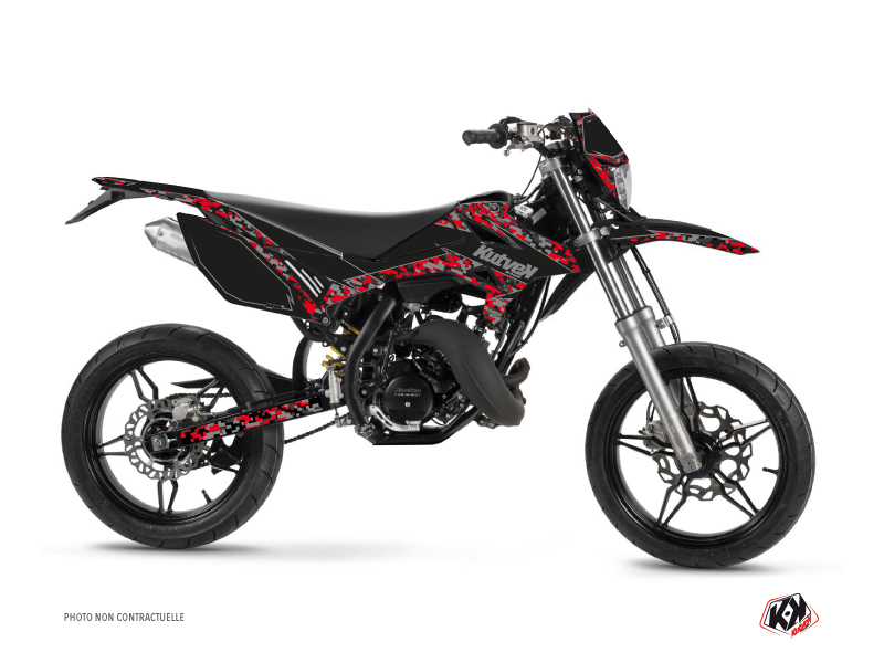 beta 50cc predator  graphic kit black-red
