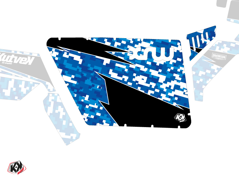 Graphic Kit Doors Standard XRW Predator UTV Polaris RZR 570/800/900 2008-2014 Blue
