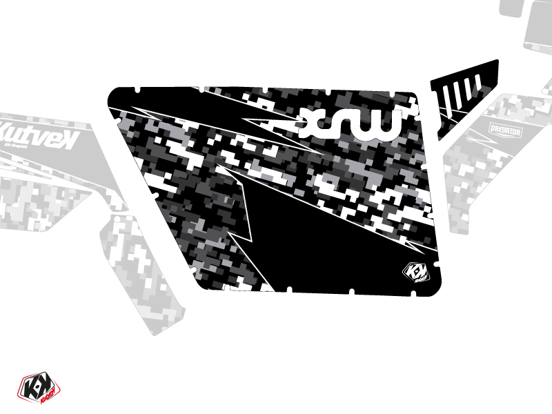 Kit Graphique Portes Standard XRW Predator SSV Polaris RZR 570/800/900 2008-2014 Noir