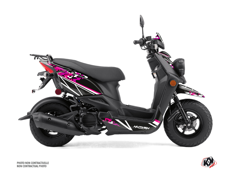 yamaha scooter predator  graphic kit black-pink