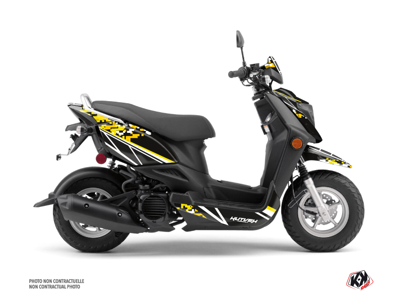kit déco scooter yamaha predator noir-jaune 