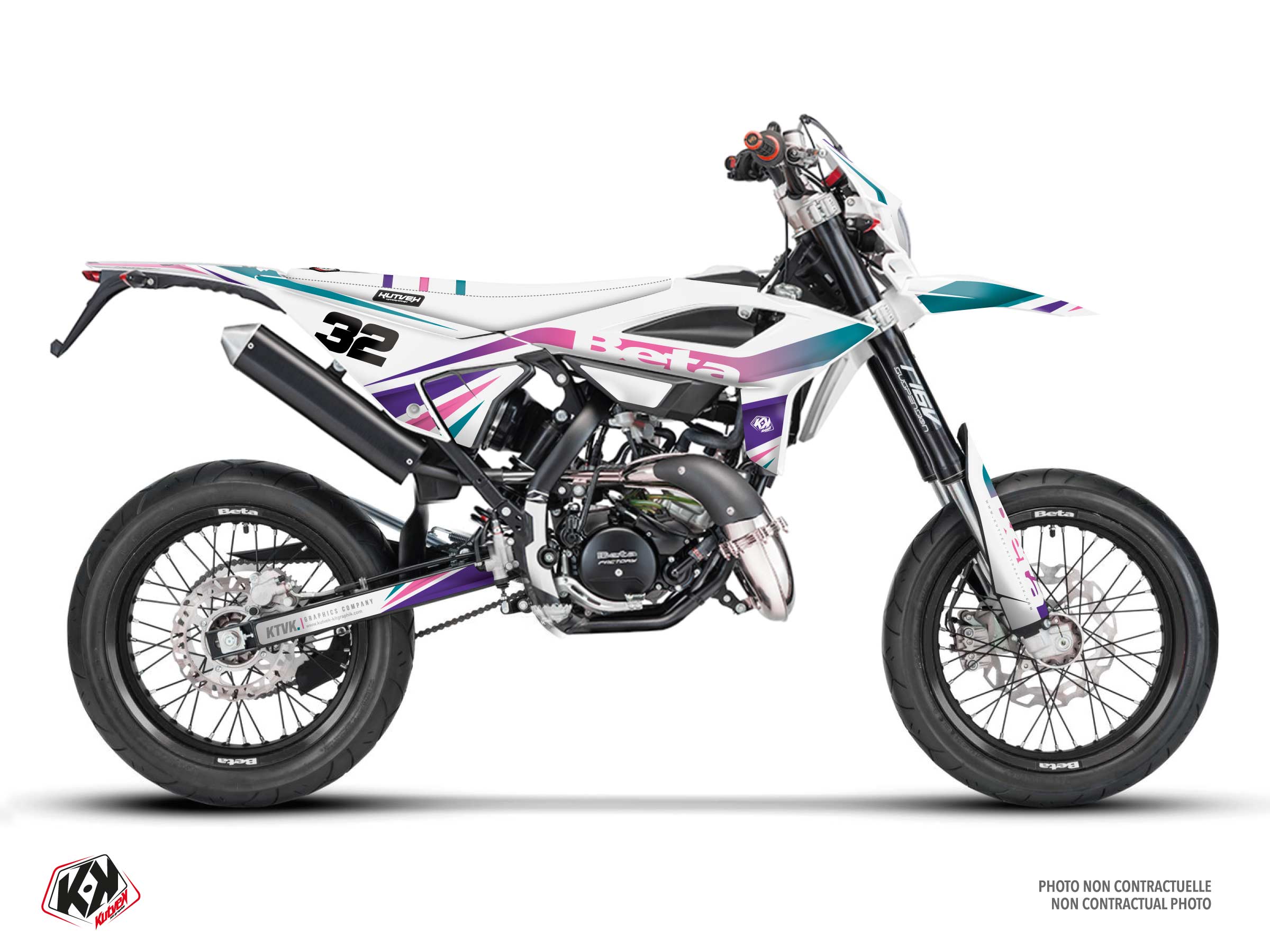 beta 50cc prisma  graphic kit white