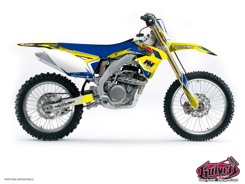 kit déco motocross suzuki pulsar bleu 