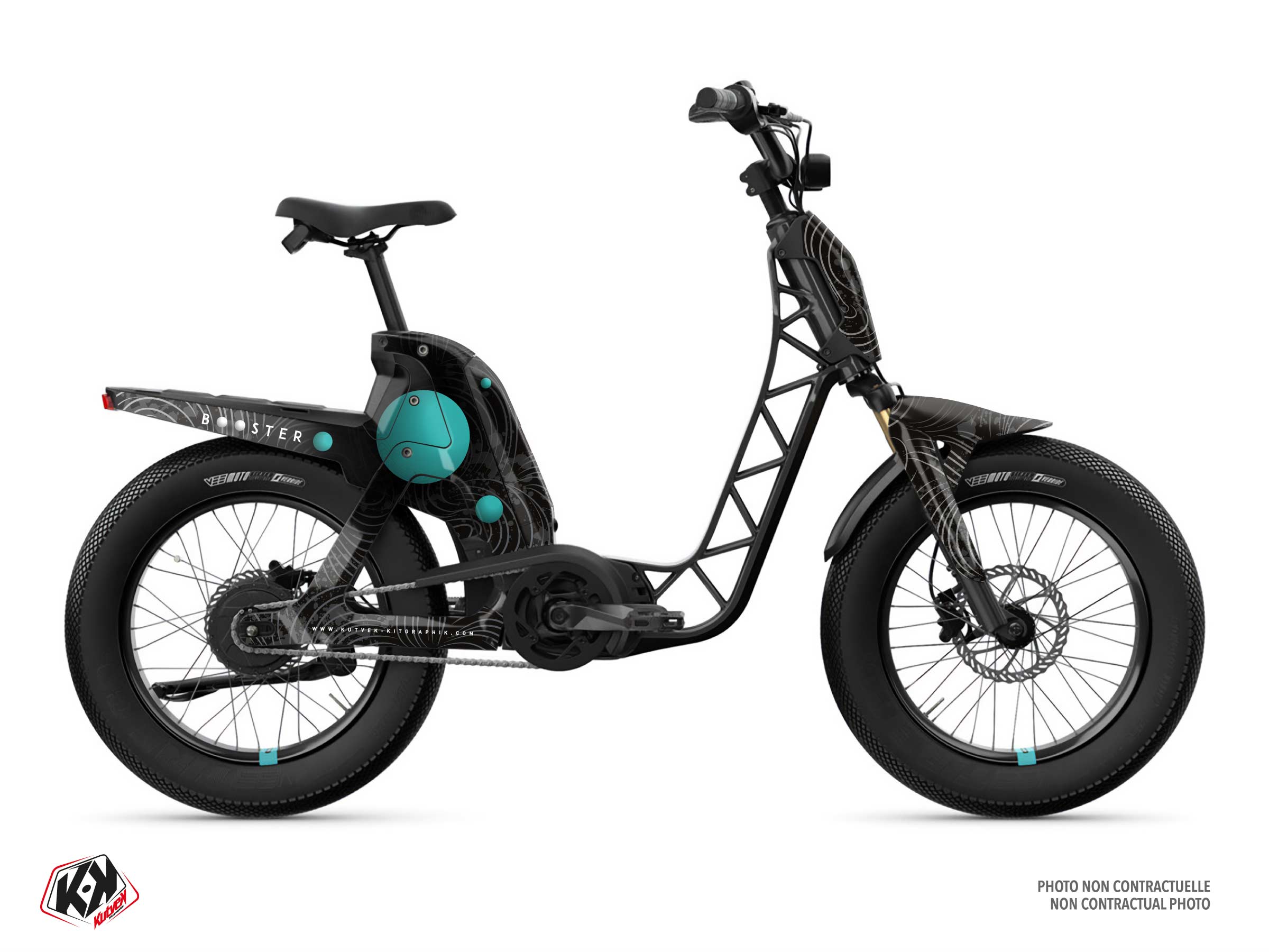 yamaha scooter quantum  graphic kit black-cyan
