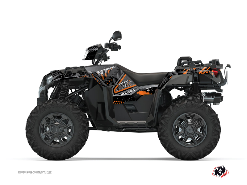 kit déco quad polaris redrock noir-orange 