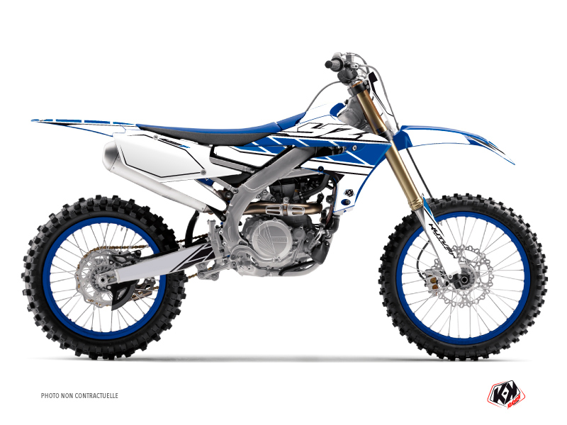 Kit Déco Moto Cross Replica Yamaha 450 YZF Blanc Bleu