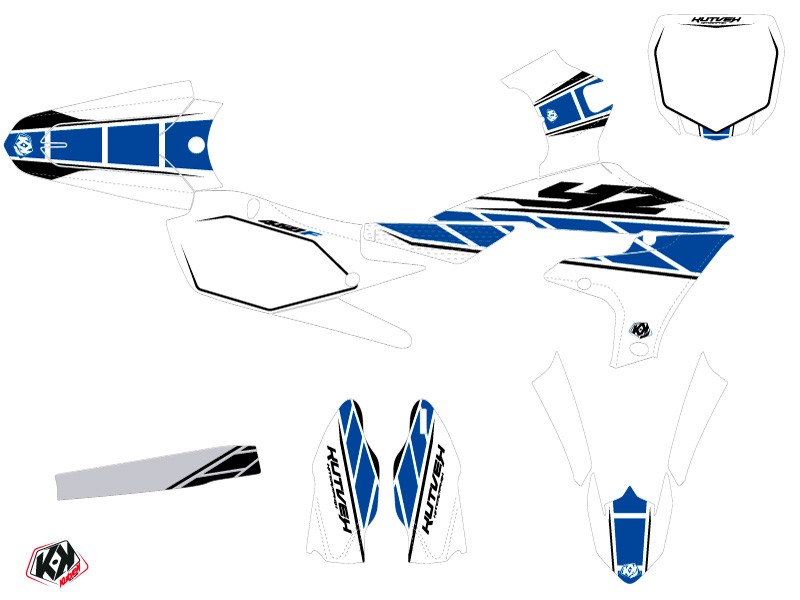 Yamaha 450 YZF Dirt Bike Replica Graphic Kit White Blue