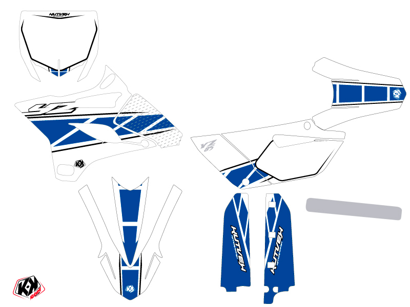 Yamaha 85 YZ Dirt Bike Replica Graphic Kit White Blue